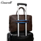 Men's Genuine Leather Business Briefcase, Pebbled Cowhide Large Capacity Handheld Laptop Bag, Shoulder Bag for Office, Business Trip & Daily Commute