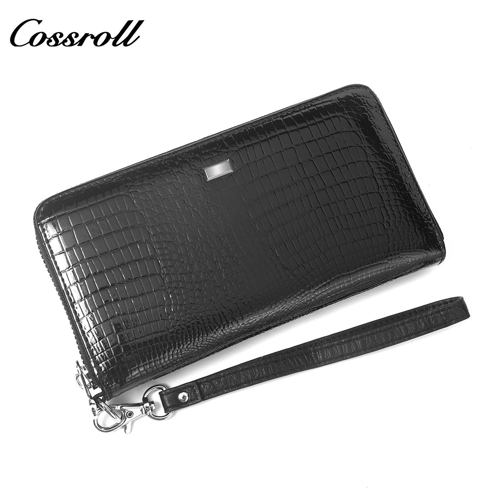 China Factory Supplied Top Quality  Professional Design Leather crocodile texture patent leather