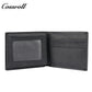 Top-grain crazy horse leather short wallet, vintage men's casual cowhide card and cash holder