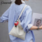 Light Soft head layer cowhide totebag 2025 new minimalist niche leather women's bag commuter shoulder
