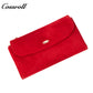 Women's Short Wallet with Multiple Card Slots, Coin Purse, Suede Surface, Magnetic Snap Closure