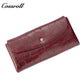 Women's Long Wallet Genuine Leather RFID First Layer Cowhide Clutch Soft Leather Simple Wallet