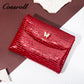 New Material Metal Pattern Short Wallet Genuine Leather