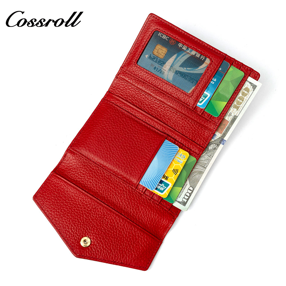 Best Selling  leather luxury  women small wallet Genuine Leather