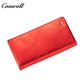 Genuine leather wallet for women, European and American style, oiled wax leather with zipper, double-layer stylish bill purse
