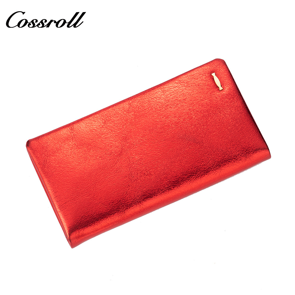 Genuine leather wallet for women, European and American style, oiled wax leather with zipper, double-layer stylish bill purse