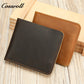 Men's bifold wallet, Crazy Horse leather, vintage short wallet for coins