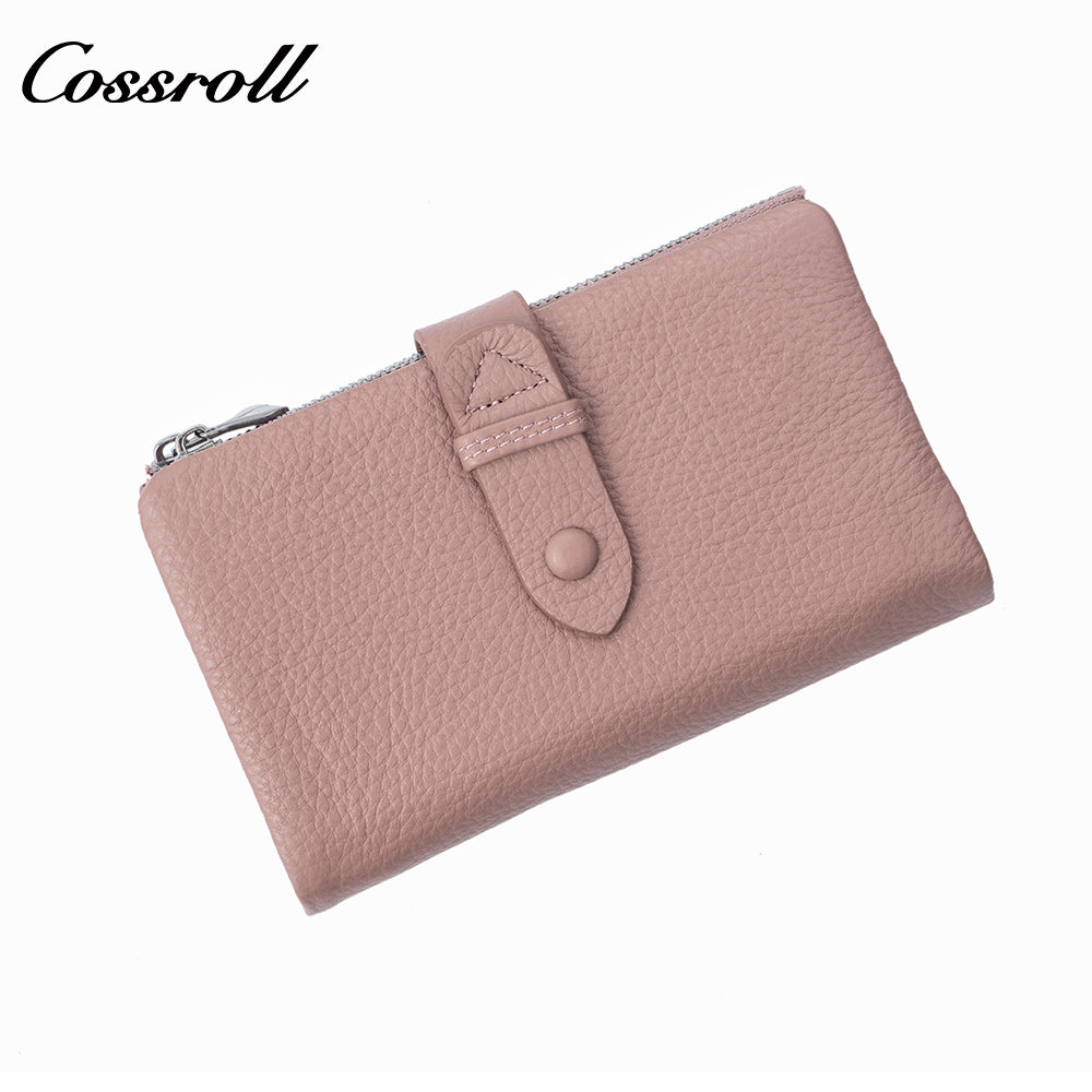 Women's Long Genuine Leather Multi-Card Slot Simple First Layer Cowhide Vertical Wallet for Export