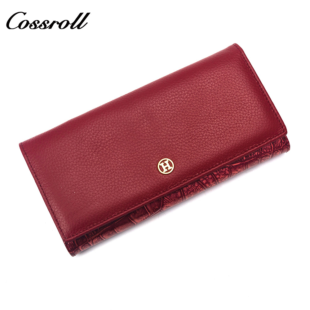 Innovative Design ladies purses multiple slots geniune leather wallet  Lychee leather