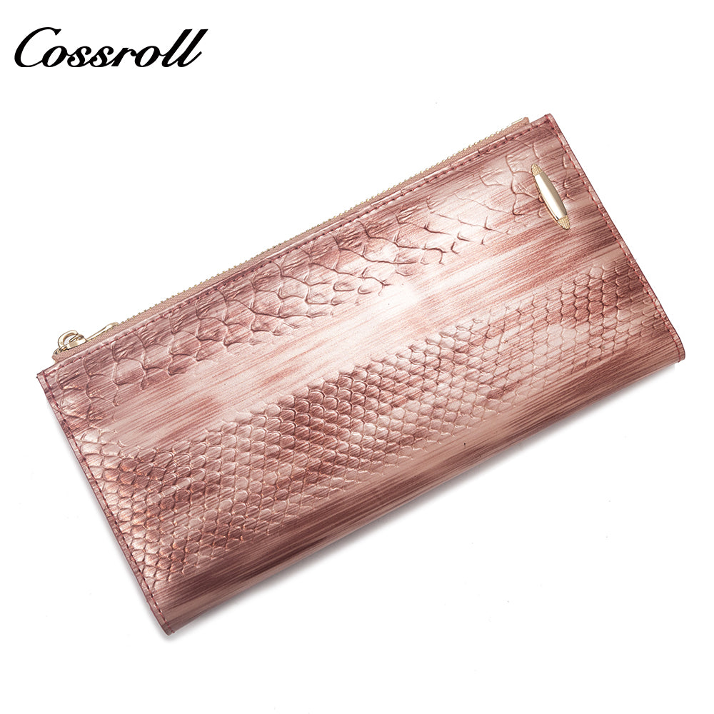 Best Selling Quality manufactory leather new wallet  crocodile texture Genuine Leather