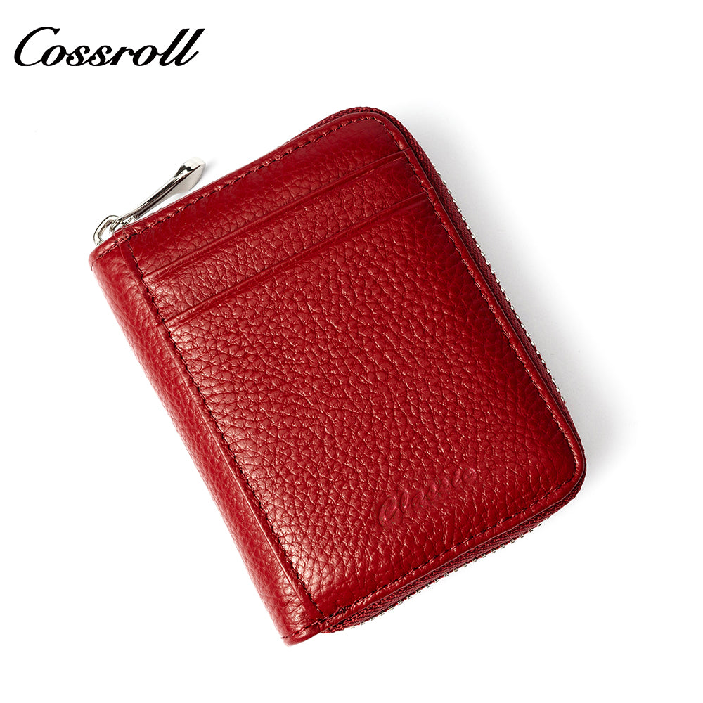 Wholesale High Quality  ladies purse  geniune leather wallet Organ slot Lychee leather