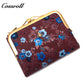 Leather women's purse Multi-functional pattern fashion short long cowhide wallet multi-card holding bag factory custom