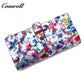 Most Popular best brand leather long  wallet female printing Genuine Leather