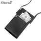 Grain Leather Phone Crossbody Bag, 2-in-1 Cowhide Purse with Zipper Cash & Card Slots