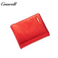 Women's genuine leather short wallet, European and American style, oil wax leather, fashionable billfold