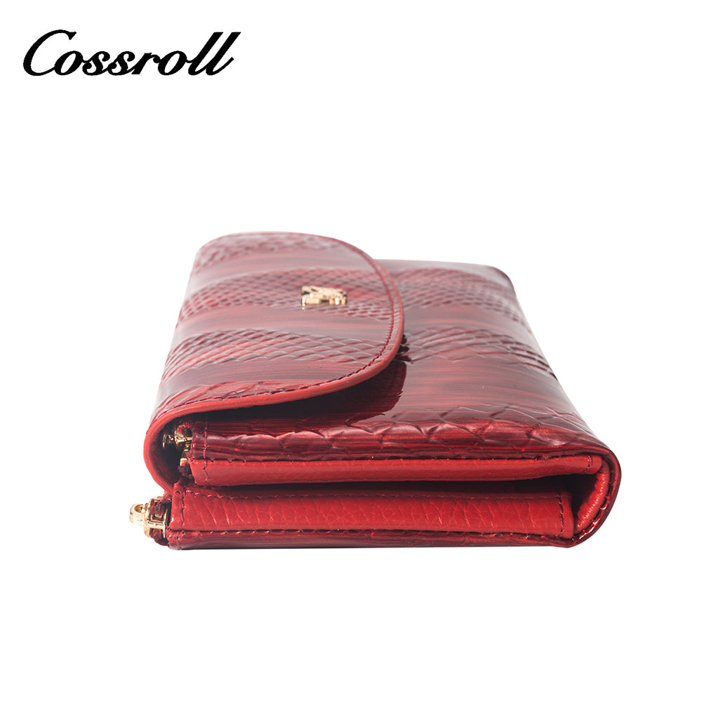 New Product black small leather wallet women's with factory price