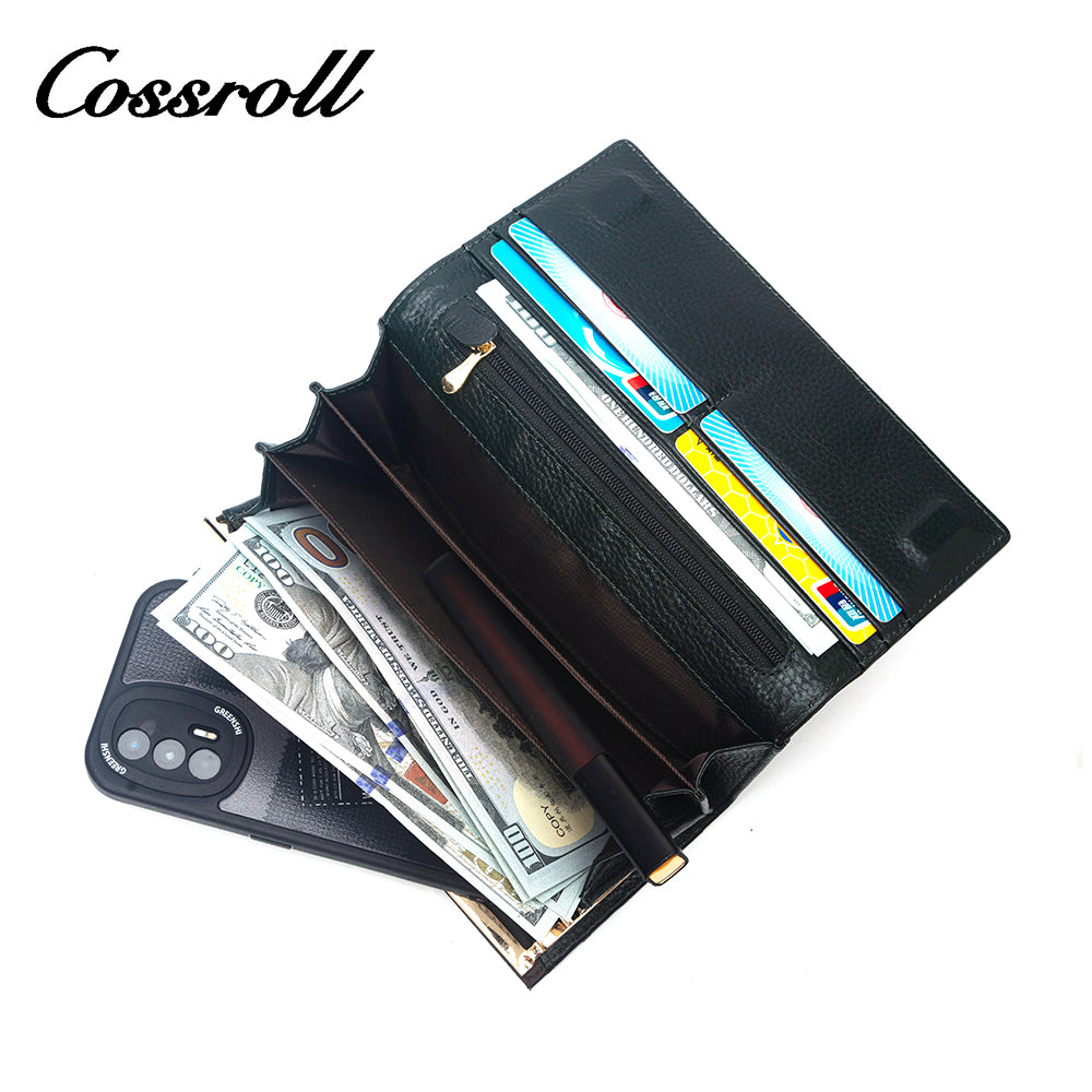 Wholesale Customization black women's fine leather wallets With High-End Quality