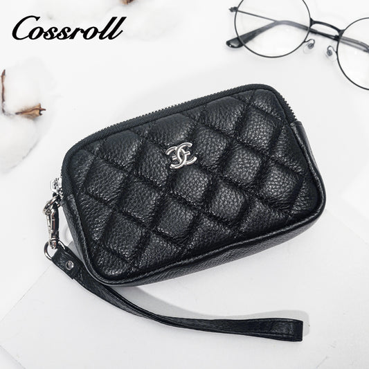 Classic Ladies Clutch Bag Portable Going Out Large Capacity Small Items Storage Leather Bag
