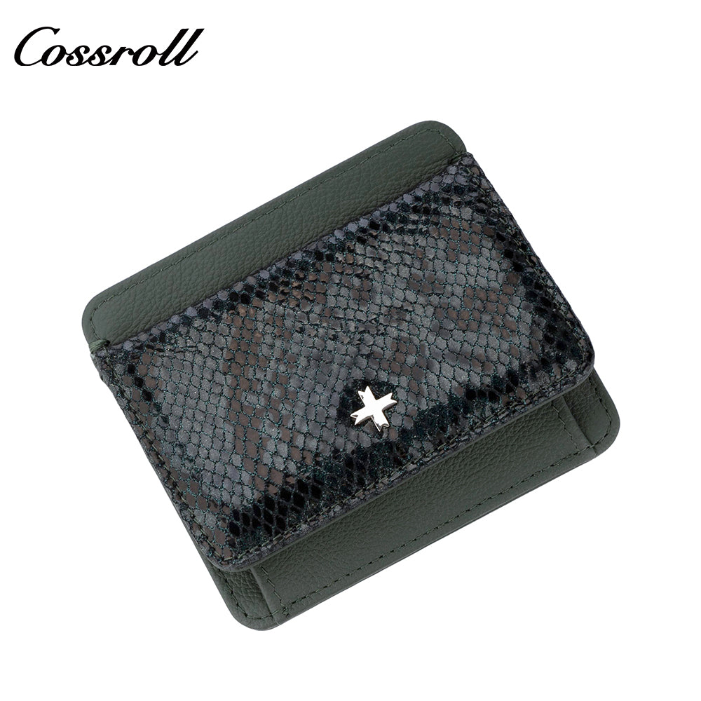 Women's wallet genuine leather European and American fashion vintage card holder coin case
