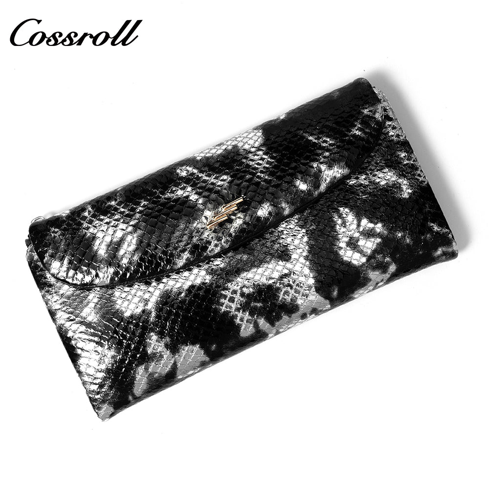 Best Selling  leather luxury  women small wallet Genuine Leather serpentine leather