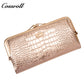 Best Selling Quality girls ladies dollar bill wallet crocodile texture Genuine Leather