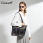 Vintage Embossed Leather Tote Shoulder Bag
