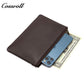 Vintage Genuine Leather Double Zipper Clutch Bag, Large Capacity Long Pouch for Coins & Documents