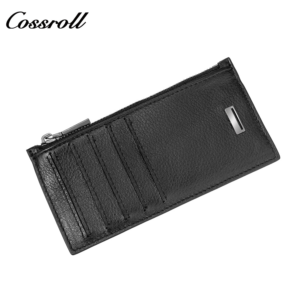 Men's Long Zip Genuine Leather Wallet Large Capacity Multi Card Slots