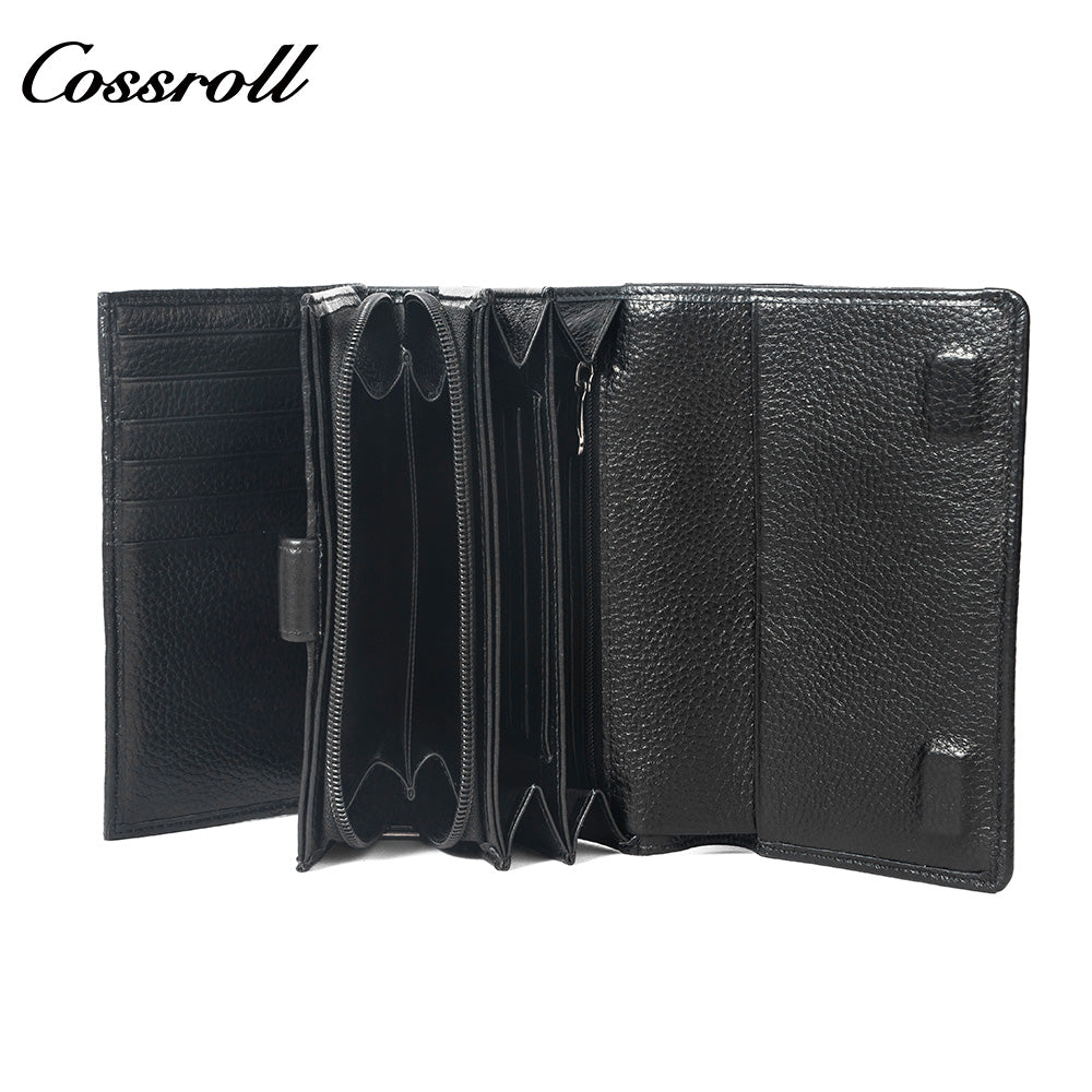 Leather Grain Multi-functional Zipper Card Wallet with Coin Pocket
