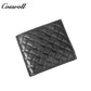 Men's Diamond Quilted Genuine Leather Bifold Wallet, Multi-Slot Ultra Slim Short Purse for Business & ID Cards