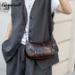 Head layer cowhide cracked shoulder female small bag shell Europe and the United States crossbody Tote