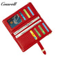 Factory custom 2024 fashion vintage pattern purse women's long and short leather purse holding large capacity wallet