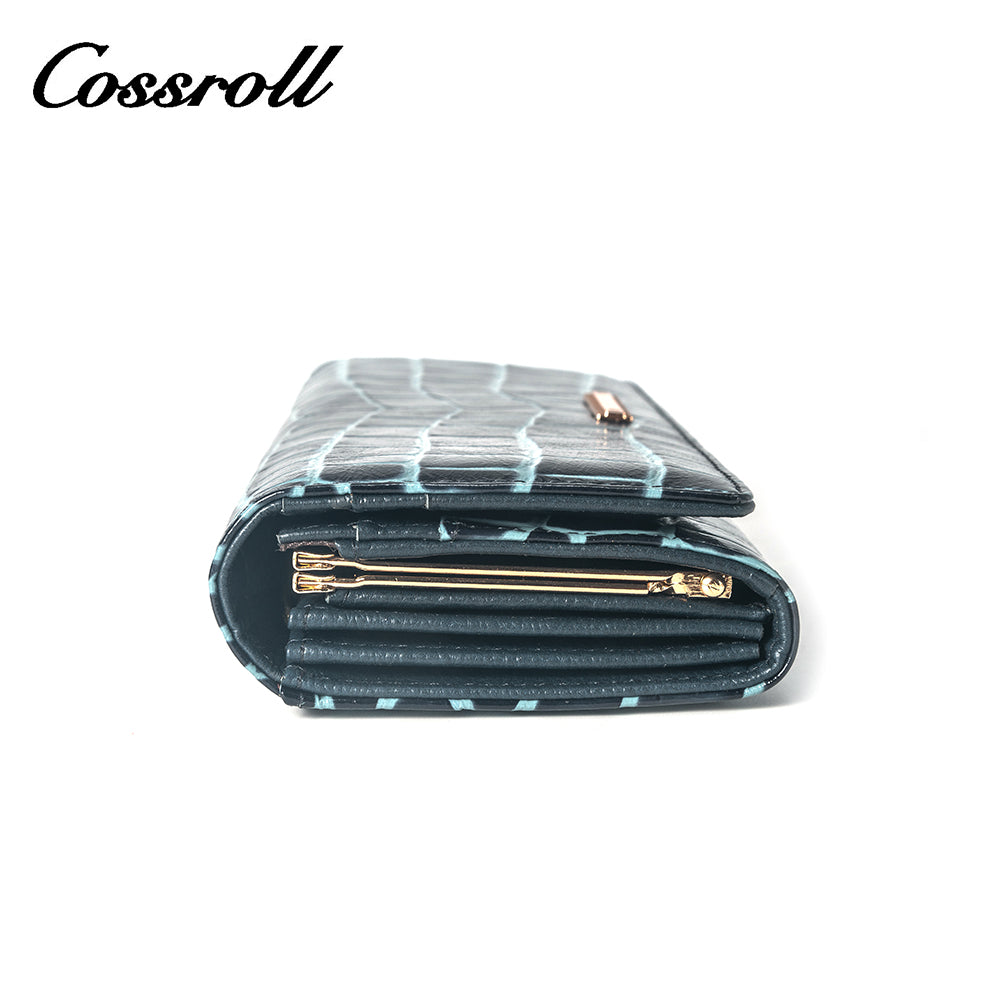 2023 Best New Products dark blue long leather wallet women With Top Selling