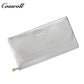 Genuine leather wallet for women, shiny leather, double-layer stylish bill wallet with zipper