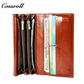 New leather women's long purse zipper wallet Large capacity waxed cowhide coin purse card bag factory custom