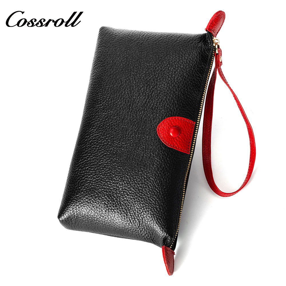 Wholesale High Quality  ladies purse  geniune leather wallet  Lychee leather