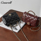 Small perfume style metal chain diamond lattice handbags versatile shoulder crossbody antique women's bag