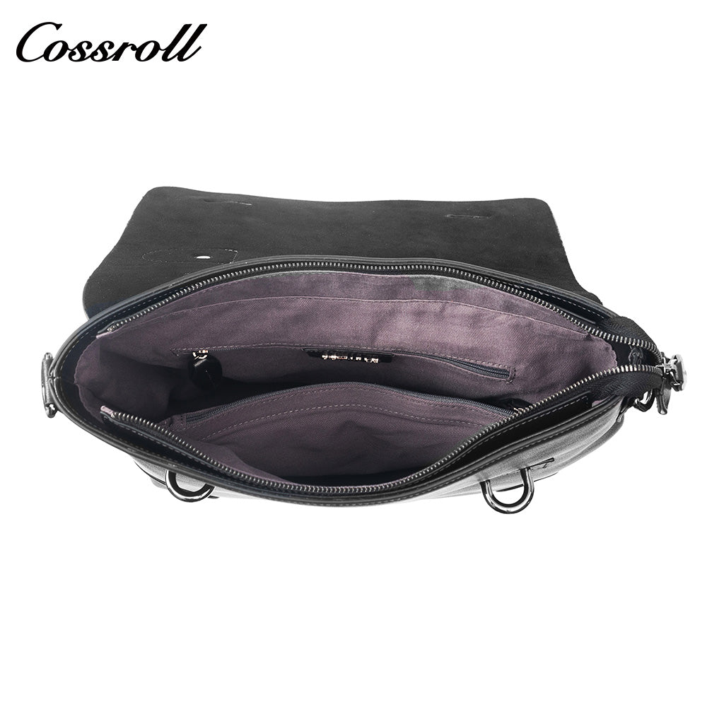 Genuine Leather Briefcase for Men, Large Capacity Laptop Handbag, Multi-Functional Business Commute Bag, Support Handheld / Shoulder / Crossbody / Backpack Carry