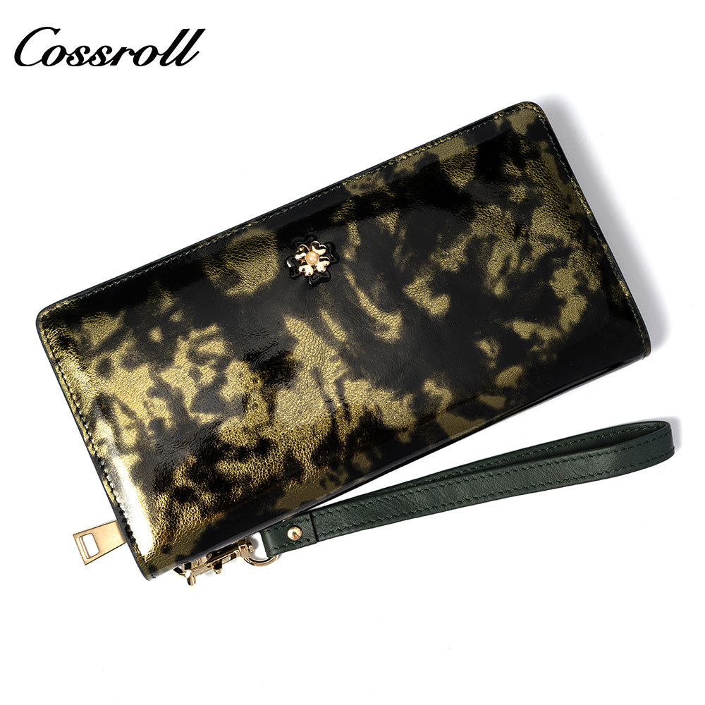 2024 High Quality Cheap Price imperial leather geniune leather wallet patent leather