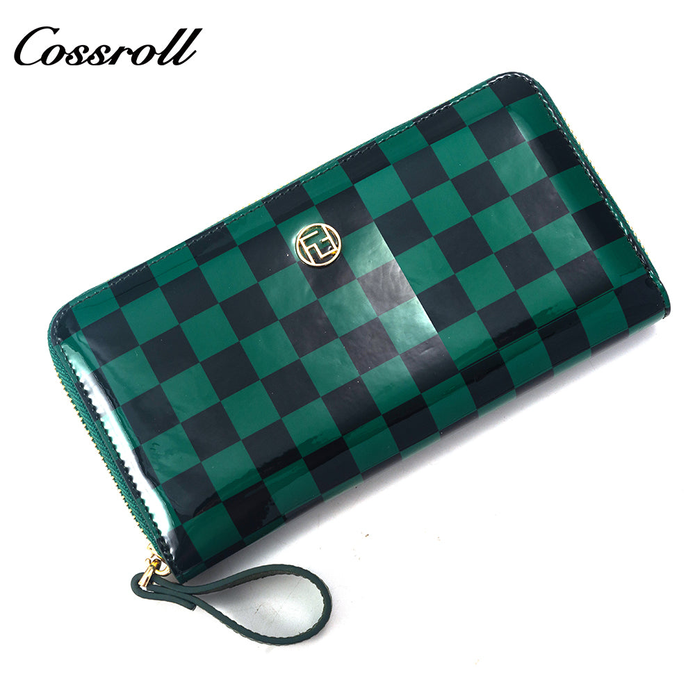 Customized High-End Leather Women's Wallets European market patent leather