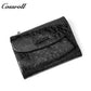 New factory custom leather money baotou layer cowhide change card bag patent leather lady purse custom