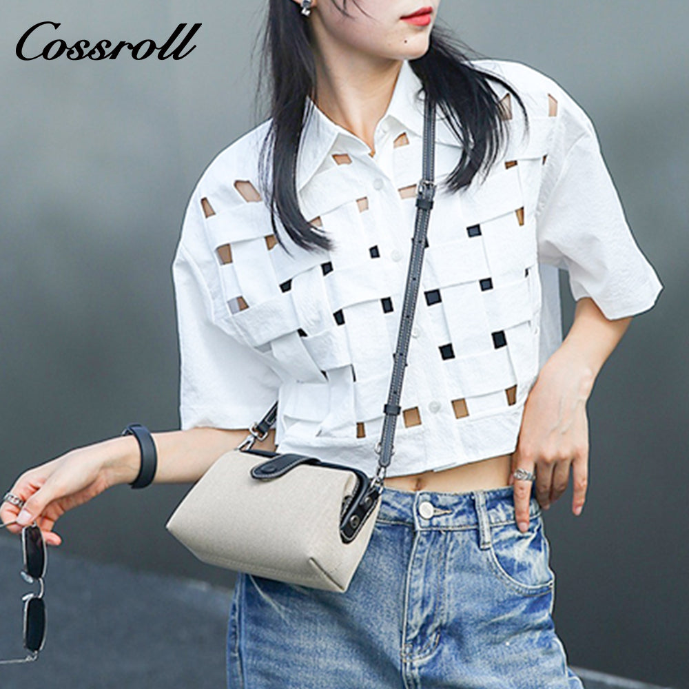 Canvas bag ins style summer leather women's bag 2024 new trend fashion hand bill of lading shoulder crossbody bag doctor bag