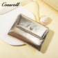 New Material Metal Pattern Short Wallet Genuine Leather