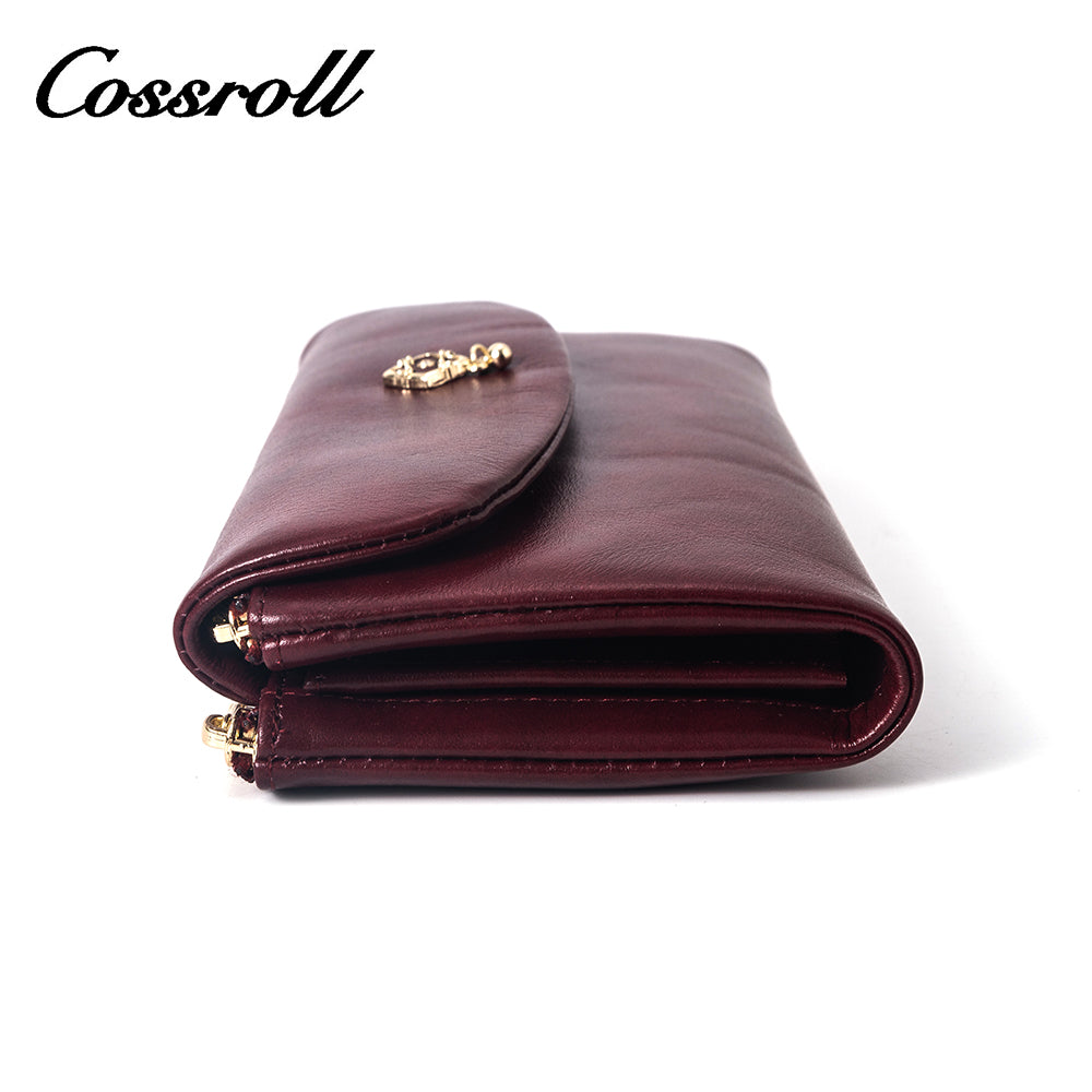 2023 Best New Products dark blue long leather wallet women With Top Selling