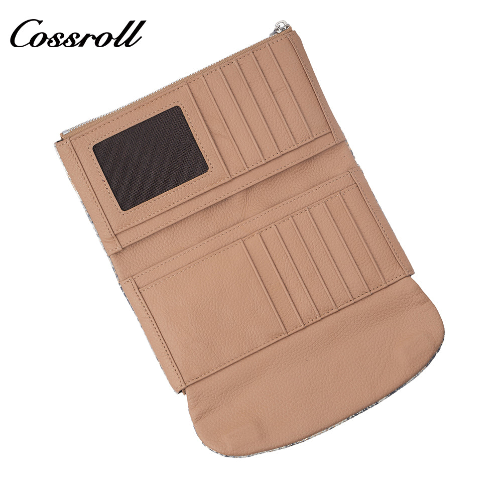 Genuine Leather Wallet, Tri-Fold Fashion Soft Leather Clutch, Women's Large-Capacity Cash Holder