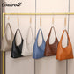 Top-grain leather women's shoulder bag, large-capacity crossbody tote