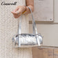 Shoulder Armpit Vintage Bag Bag Bag Bag Women's Premium Feeling Head Layer Leather Handheld Crossbody Bowling Bag