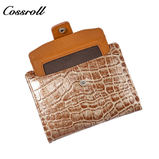 2024 new fashion crocodile purse women's large capacity buckle small purse purse card bag