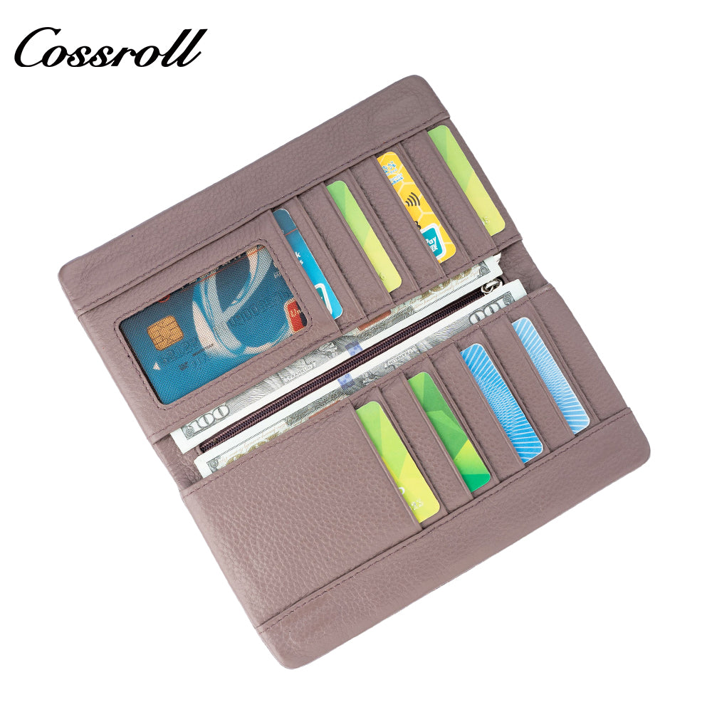 Fashion Cross-border Foreign Trade Multi Card Slots Card  Long Ladies Wallet Ladies Premium Leather Genuine Coin Purse