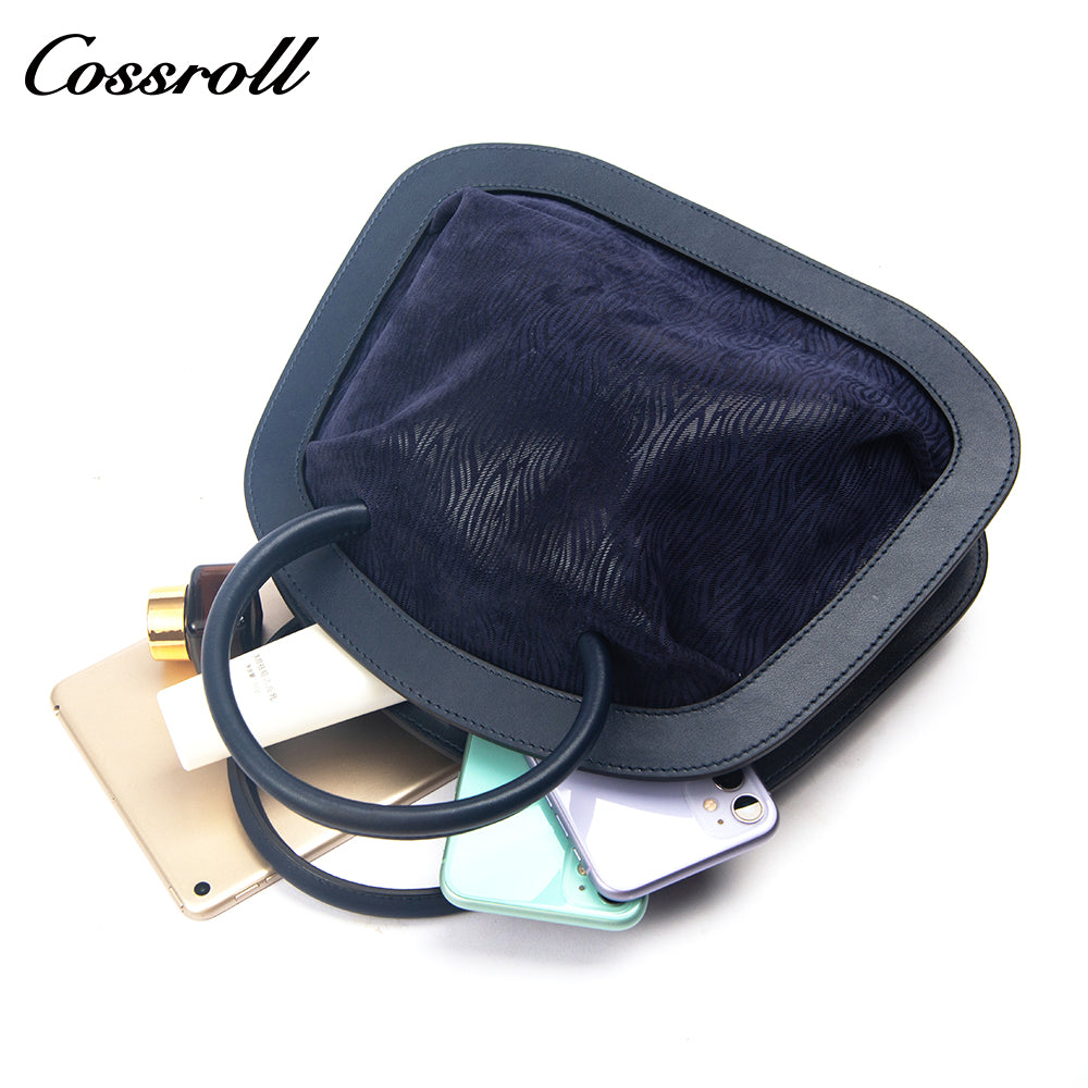 Velvet Patchwork Handbag for Women, Minimalist Retro Style Top Handle Bag, Versatile Commuter Shoulder Bag
